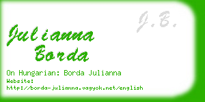 julianna borda business card